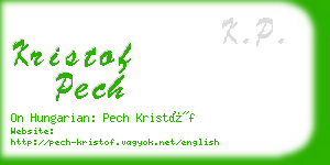 kristof pech business card